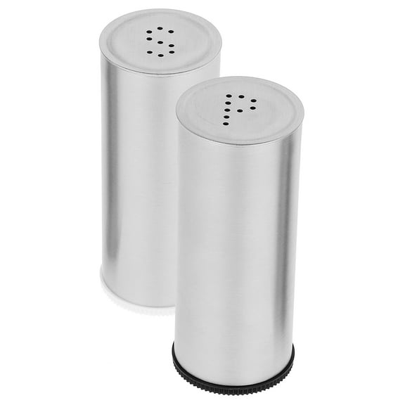 PAMINGONO 2Pcs Small Pepper Shaker Cylindrical Shape In Black For Cooking And Daily Life