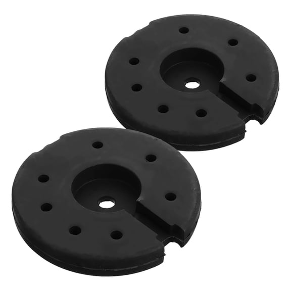 PAMINGONO 2Pcs Weighted Lamp Base for Table Lamp Use Black Metal Counterweight Stable Support