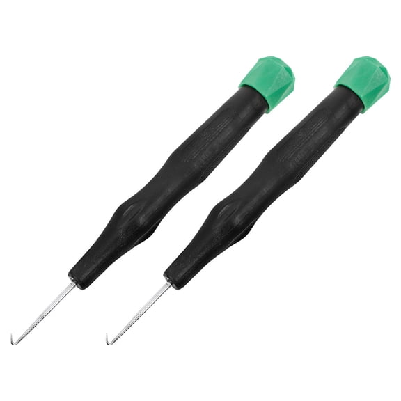 PAMINGONO 2Pcs Tennis Racket Threading Hook Ergonomic Design for Badminton Enthusiasts Black 12.80X1.00X1.00cm