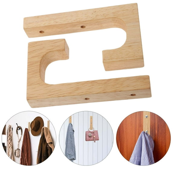 PAMINGONO 2Pcs Wall Hooks for Hanging Clothes Hanger in Bedroom Bathroom Closet Door 11.8X2.6In