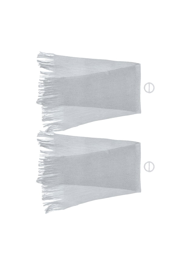 2Pcs Lightweight Grey Shawl Wrap Elegant Mesh Scarf for Wedding and Evening