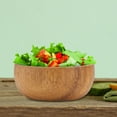thumbnail image 1 of PAMINGONO 2Pcs Wood Round Bowl for Food Serving Multifunctional Storage Home Use, 1 of 6