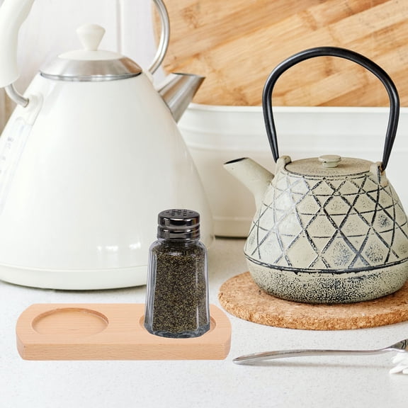 PAMINGONO 2-Pack Wooden Pepper with Ergonomic Grip and Non- Base, Perfect for Kitchen Countertop Grinding