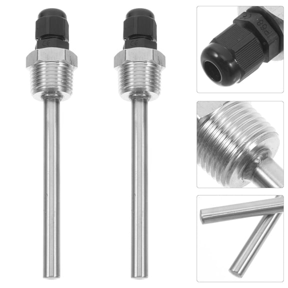 PAMINGONO 2-Pack Stainless Steel Thermowells for Water Heater, High Precision Measurement, Easy to Install
