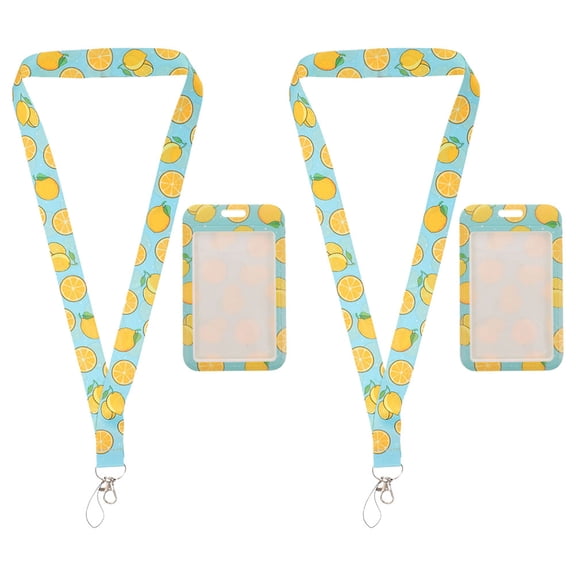 PAMINGONO 2Sets Name Badges Holders with Lanyard for Professional ID Card
