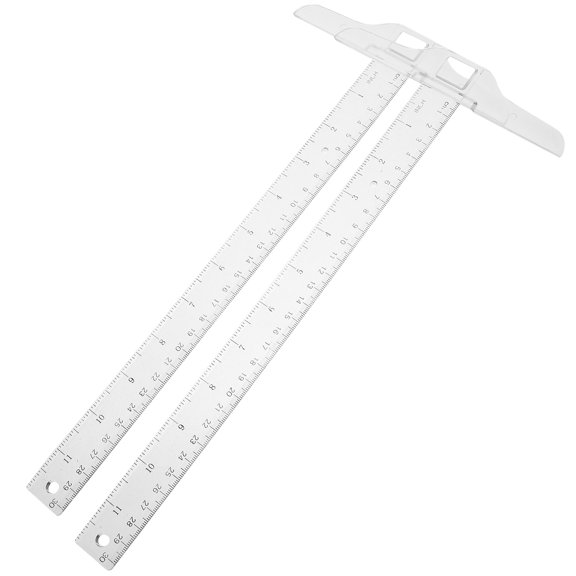 PAMINGONO 2pcs CM T Shape Ruler Double Scale Plastic Measuring Tool for Drafting