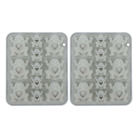 PAMINGONO 2-Pack Reusable Silicone Frog Molds for Chocolate, Epoxy Resin, and Crafts with Unique Animal Design