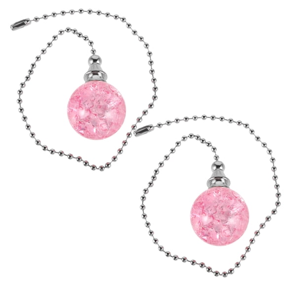 PAMINGONO Decorative Pink Beaded Pull Chain for Ceiling Fans and Lighting 2Pcs