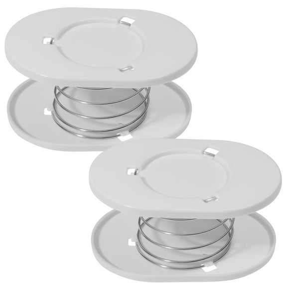 PAMINGONO 2Pcs Tissue Box Spring Holder Support Bracket White PP Metal for Home Living Room Kitchen