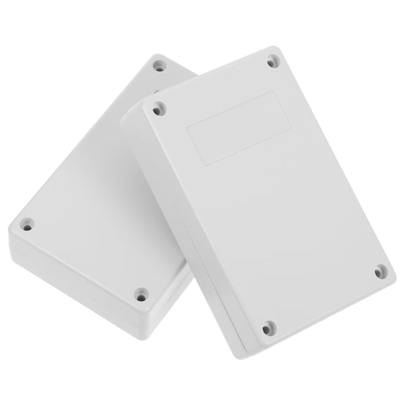 PAMINGONO 2Pcs White Plastic Electronic Project Enclosure Box Weather Resistant for Home Use