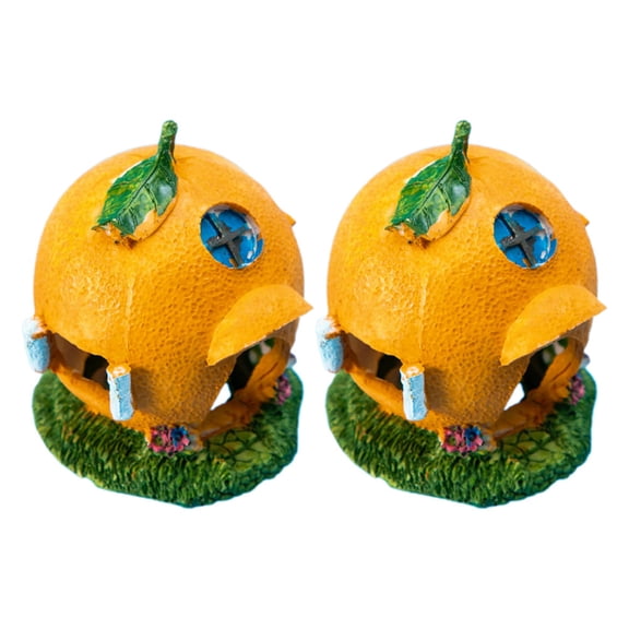 PAMINGONO Resin Reptile Habitat Hideout Comfortable Shelter for Lizards and Spiders 2Pcs