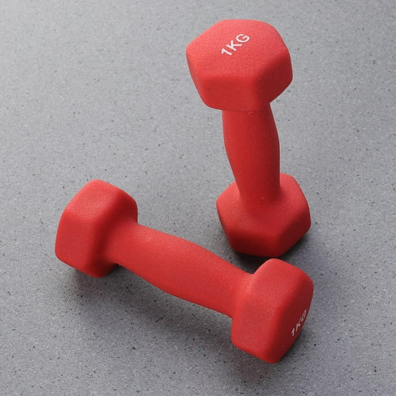 PAMINGONO 2pcs Strength Training Bars Neoprene Coating Pink Hexagonal Leg Workout Fitness Classes