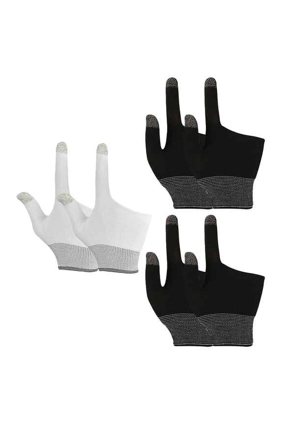 3Pairs Lightweight Finger Sleeve Gloves for Phone Gaming with Sweat Resistance