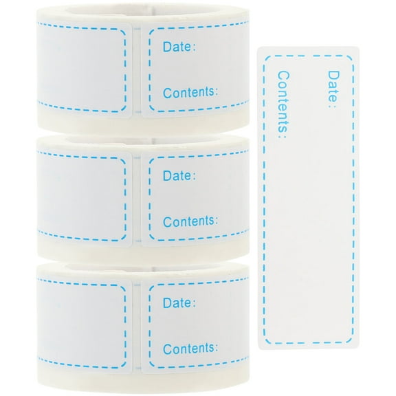 PAMINGONO Buffet Food Labels Blue Coated Paper 3 Rolls