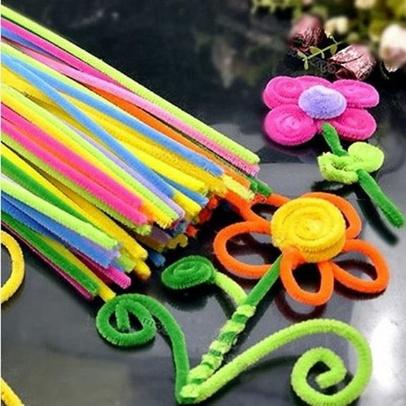 PAMINGONO 300Pcs Plush Shilly-Stick Kids Crafts Bulk Twistable For Children Imagination Practice