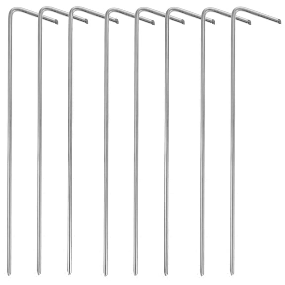 PAMINGONO 30Pcs Ground Stakes Outdoor for Camping Tent Stakes J-Design Style Iron Aluminum Material