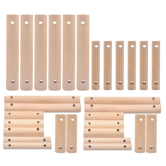 PAMINGONO 30Pcs Wooden Bird Perch Sticks Natural Wood Dowels for Parrot Ladder and Cage Accessories