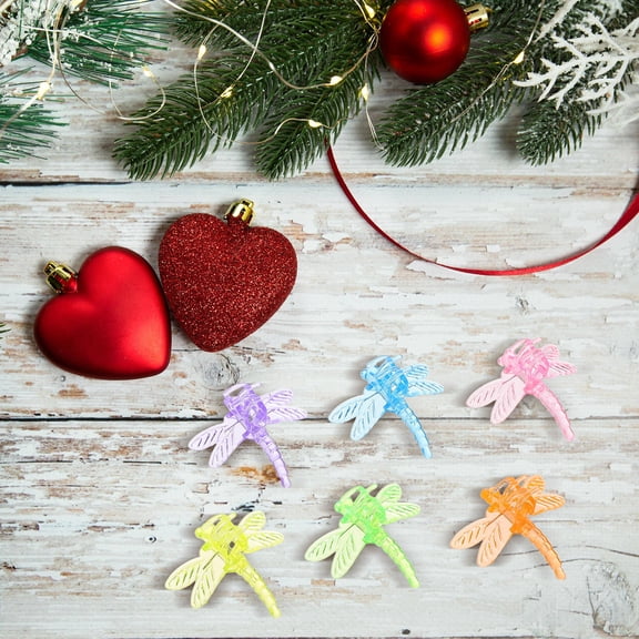 PAMINGONO 30Pcs Dragonfly Orchid Clips for Plants Support Lightweight Plastic Flower Vine Holders