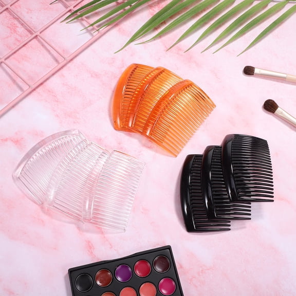 PAMINGONO 36Pcs Wedding Veil Combs Transparent Hair Combs for Brides Hair Styling