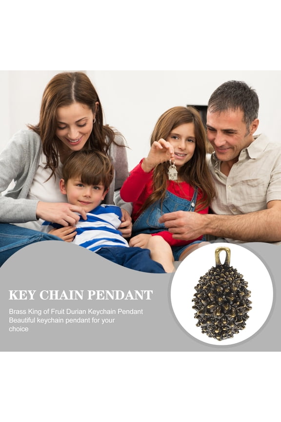 3PCS Golden Brass Keychain Set with Pendant, Stylish Keyrings for Friends and Family Daily Use