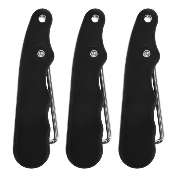 PAMINGONO 3-Pack Black Hockey Skate Lace Tighteners with Folding Handle for Easy, Secure and Comfortable Shoe Lace Pulling