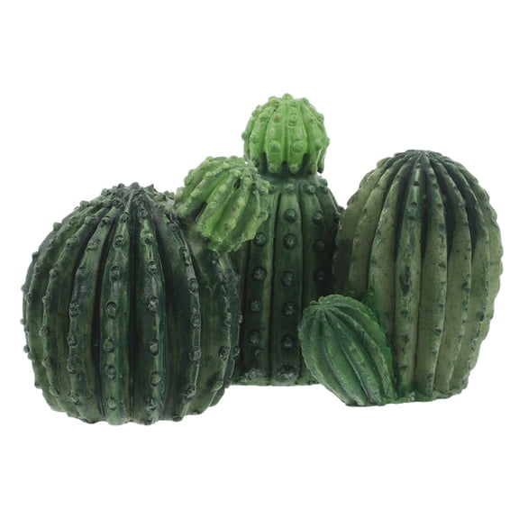 PAMINGONO 3Pcs Cactus Artificial Resin Craft Cactus Figurines Miniature Garden Decoration For Adults
