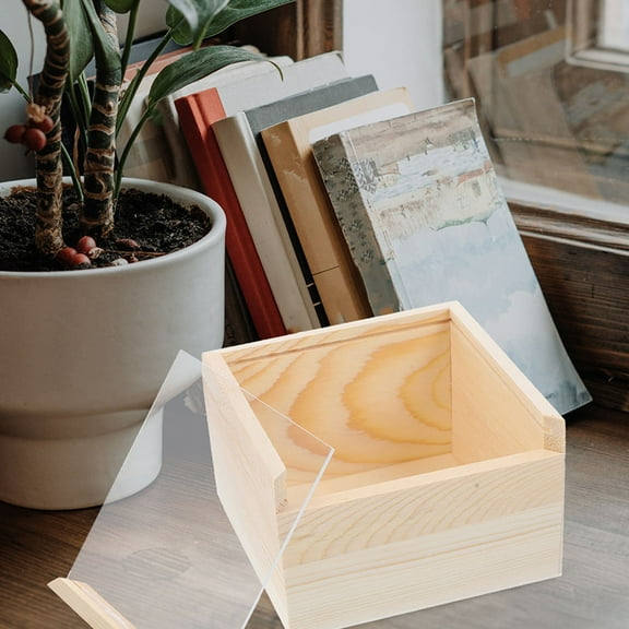 PAMINGONO 3Pcs Decorative Jewelry Box Wood for present Box Simple Style