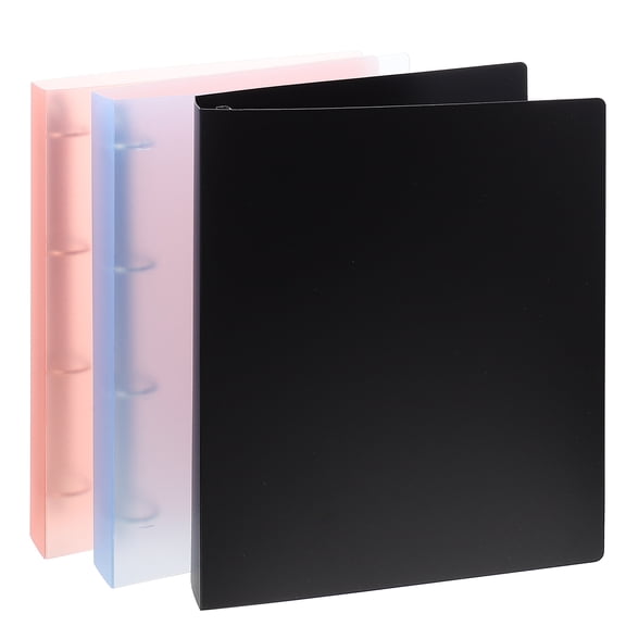 PAMINGONO 3-Pack A4 Transparent Plastic Binder File Folders Document Organizer for Office and School Storage