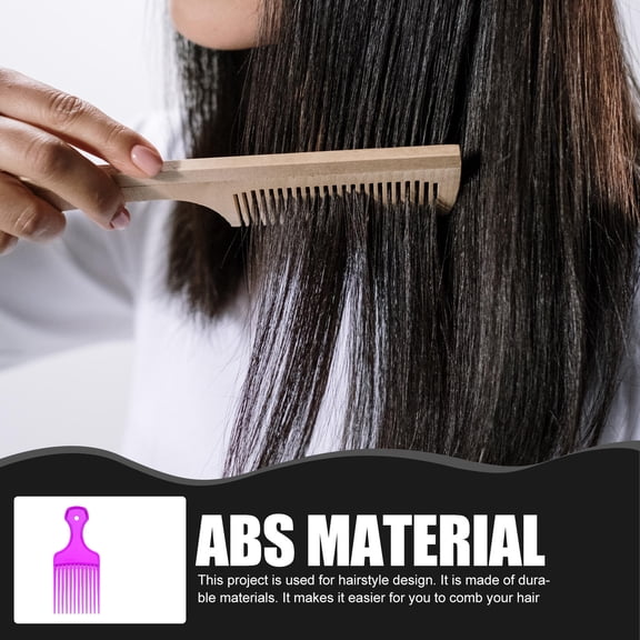 PAMINGONO 3Pcs Durable Purple Hair Comb Wide Teeth Styling Scalp Massage Hair Accessory