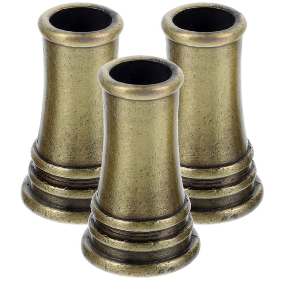 PAMINGONO 3Pcs Golden Metal Single Pen Holder for Desk Storage and Office Organizer