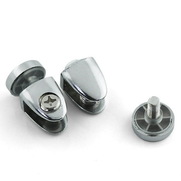 PAMINGONO 3Pcs Indoor Glass Clip for Window Frame Clamp Simple Design Zinc Alloy 1.4x0.8x0.8in Home Office Use