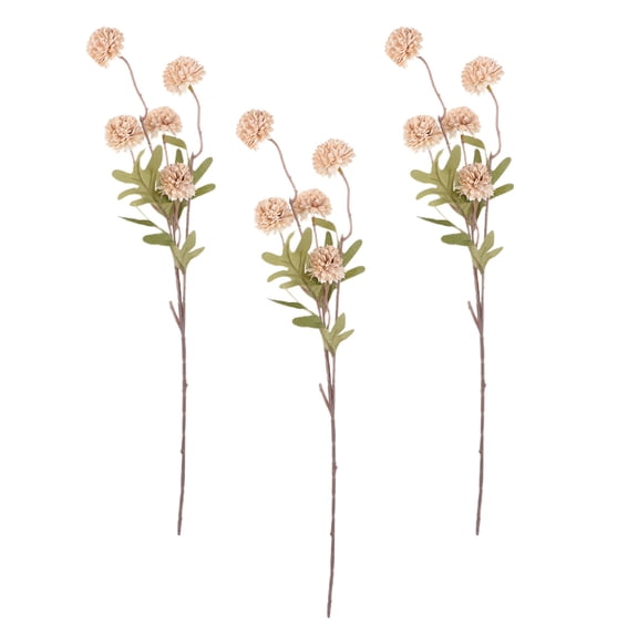 PAMINGONO 3Pcs Simulated Flower Adornment Faux Dandelion for Weddings and Family Gatherings