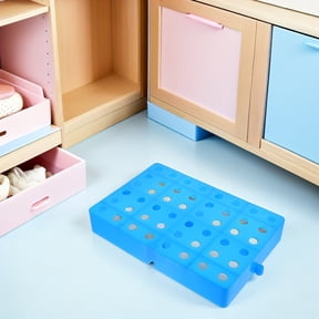 PAMINGONO 3Pcs Sky Blue Plastic Pallet Flooring Raised Platform for Warehouse Storage and Garage Organization