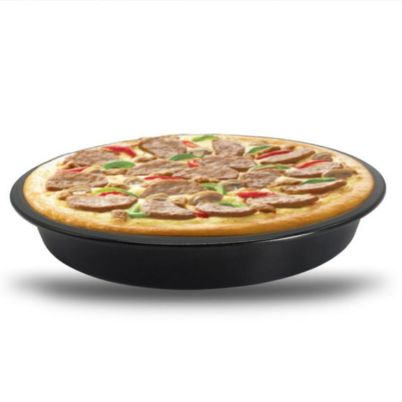 PAMINGONO 3pcs Kitchen Pizza Pan Black Nonstick Tray for Home Bakers