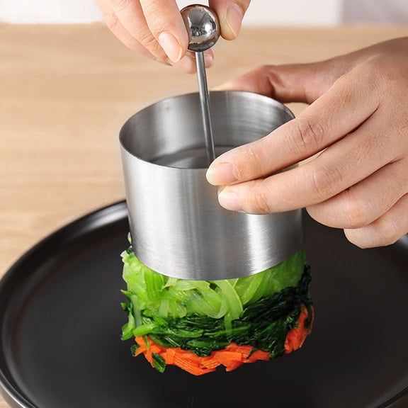 PAMINGONO 3-Pack Stainless Steel Sushi Mold Set, Round Onigiri Maker for Easy Homemade Rice , Use