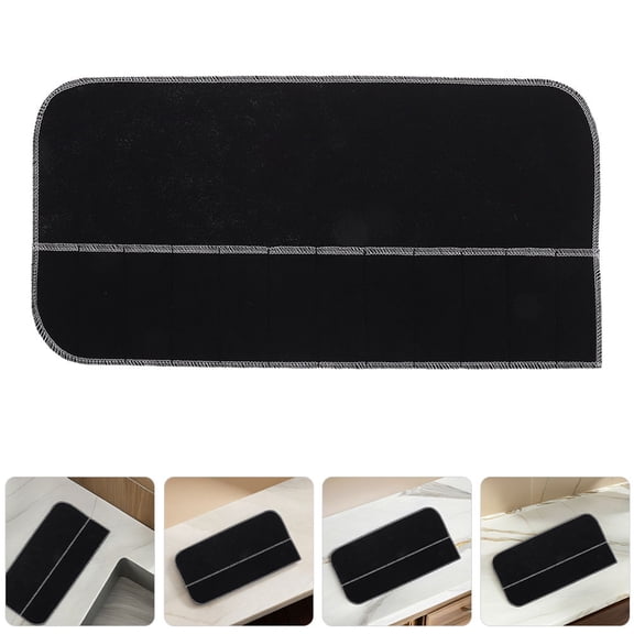 PAMINGONO 3Pcs Silverware Storage Case Black Anti Tarnish Protector Pouches for Kitchen