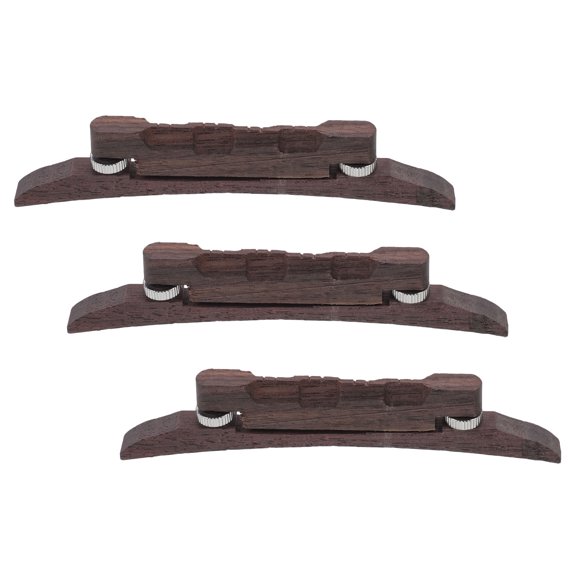 PAMINGONO 3-Piece Wooden Mandolin Bridge Replacement for Guitar, Rosewood, Instrument Accessory for Repair and Upgrade