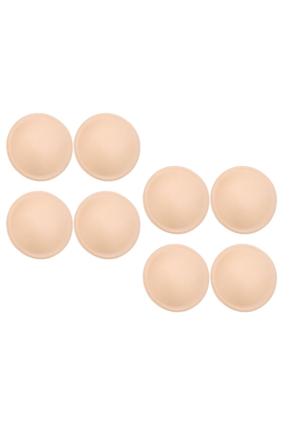Reusable Covers for Women Bra Inserts Beige Sponge 4 Pairs