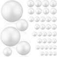 thumbnail image 1 of PAMINGONO 40-Pcs Craft Polystyrene Balls for Cake Decorations White Round 1.6-3.9in, 1 of 8