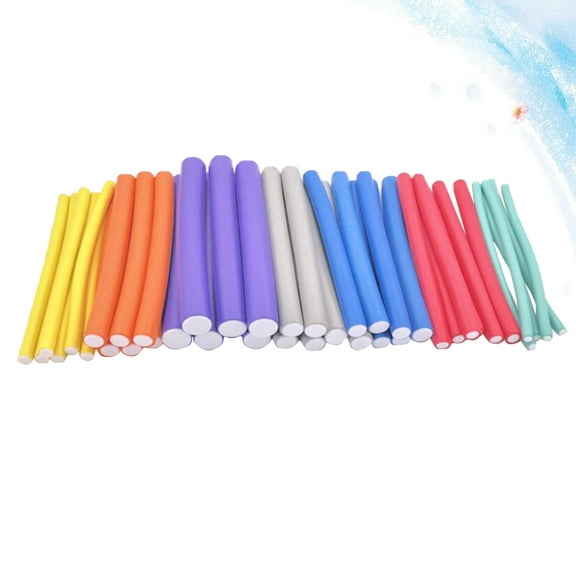 PAMINGONO 42pcs Hair Roller Sticks for Travel with No Heat Damage Plastic Assorted Color
