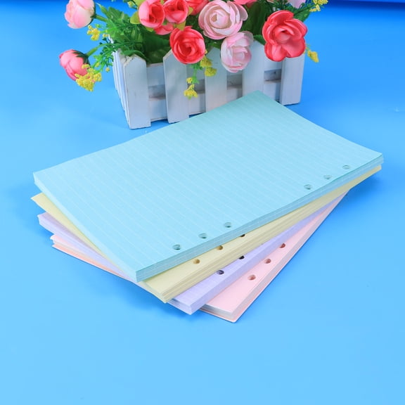 PAMINGONO 4 Pcs A5 Loose-Leaf Paper Sorter Pages, Binder Divider Inserts for Journal Notebook Planner Organization Supplies