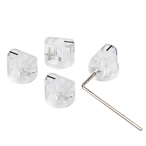 PAMINGONO 4Pcs Acrylic Multi Color Guitar Volume Tone Control Knob for Musicians