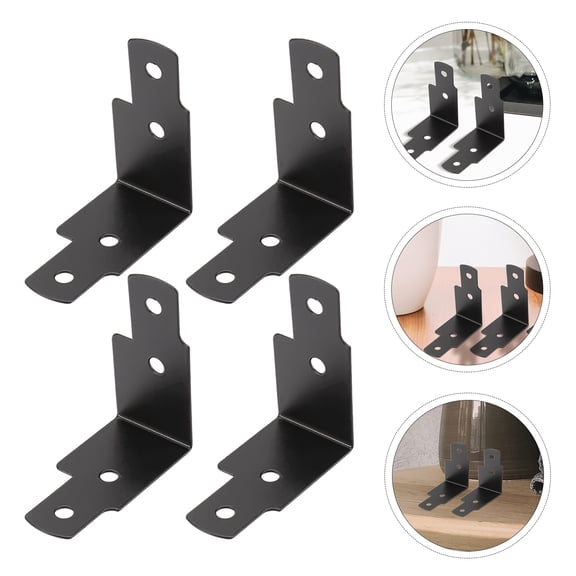 PAMINGONO 4Pcs Antique Square Furniture Leg Brackets For Wooden Cases 1.8x1.8in
