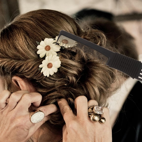 PAMINGONO 4Pcs Barber Comb Set with Carbon Fiber Material for Detangling and Curl Styling