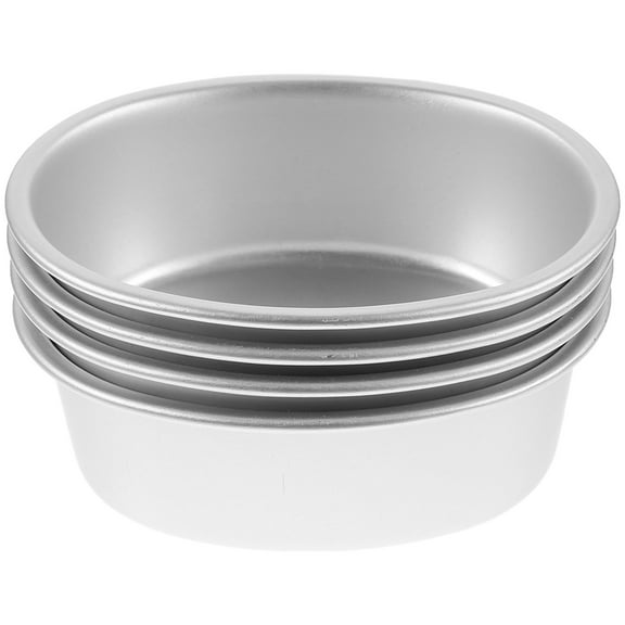 PAMINGONO Set of 4 Aluminum Cake Pans Non-Stick Bakeware Easy Release for Home Baking