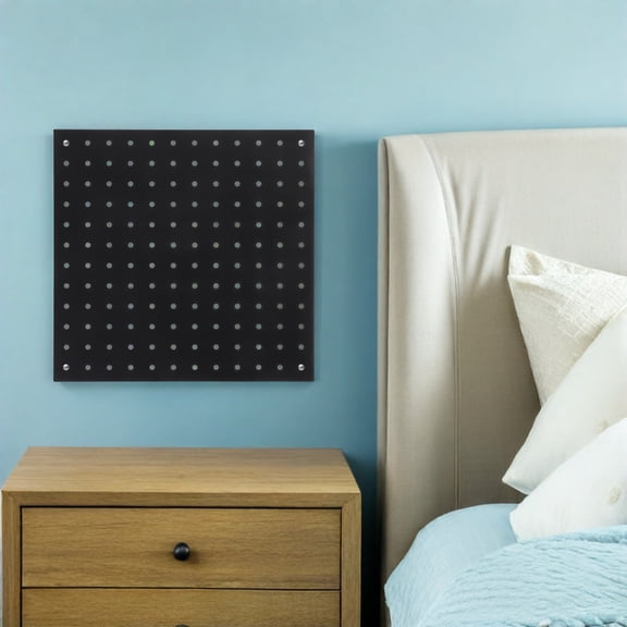 PAMINGONO 4-Pack Black Metal Wall-Mounted Pegboard Racks for Garage, Office, Workshop Storage and Organization Solutions