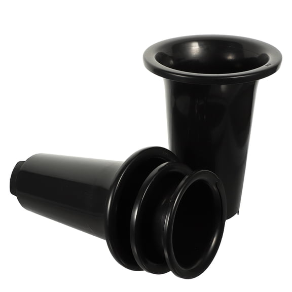PAMINGONO 4Pcs Black Polypropylene Flower Pots for Home Gardening 9.8X6.3X6.3In