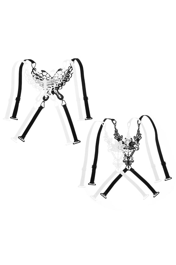 4Pcs Bra Straps Adjustable Anti-skid for Extension Strap with Design