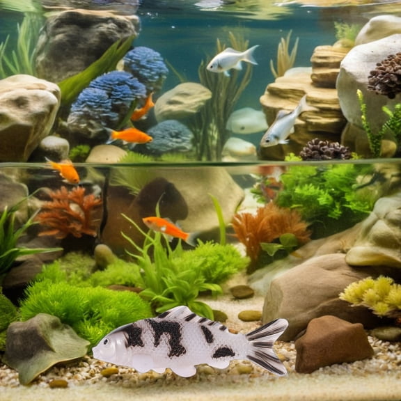 PAMINGONO 4Pcs Detailed Resin Koi Fish Models Durable Aquarium Decorations for Pond and Tank Use