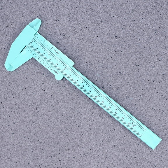 PAMINGONO 4Pcs Lightweight Durable Green Plastic Caliper Ruler for Step Depth and Metric Measuring